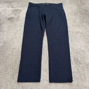 Rodd and Gunn Textured Weave Straight Chino Pants Mens 34R Navy Blue Trousers